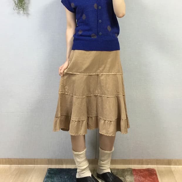 Japanese vintage dot knit top
