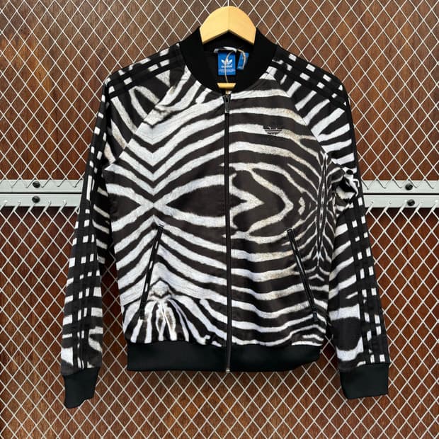 아디다스 슈퍼컬 지브라 페턴 올드스쿨 y2k 져지 트랙탑 자켓 S