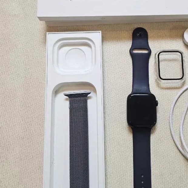 애플워치se3 44mm풀박스 배터리100