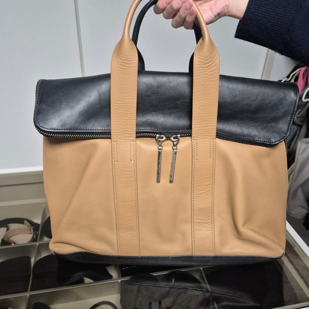 [정품] 3.1 필립림 31아워 백 (베이지/블랙, 사용감 많음)