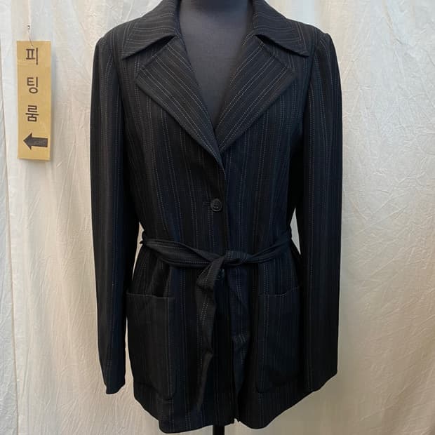 LAURA ASHLEY 스트라이프울자켓(M-L)