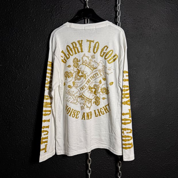 White gold lettering long sleeve