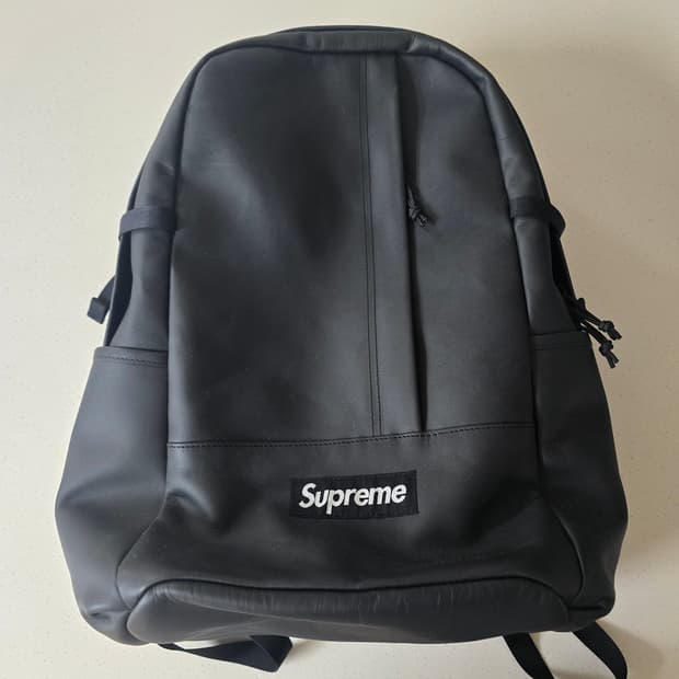 슈프림 레더 백팩 급처