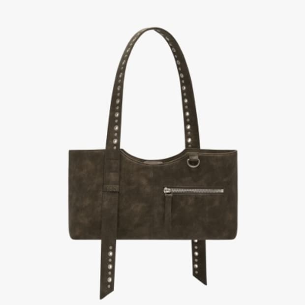 에쏘 esso 가방 CIG STUD BAG 긱 스터드백 카키브라운