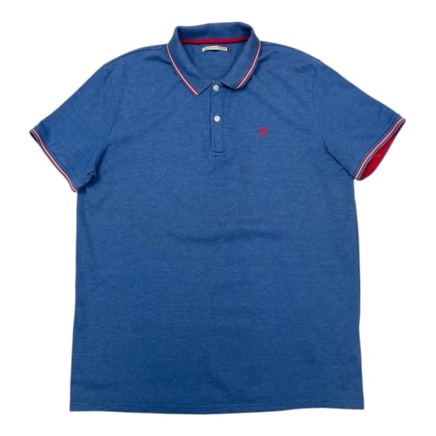 셀리오 Celio 블루 자수로고 반팔 카라티 XXL