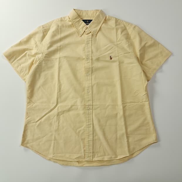 CK182 2XL 폴로 옥스포드 옐로우 반팔 셔츠 남방
