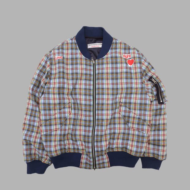 더뮤지엄비지터 LOVE CHECK MA-1 JACKET (S size)