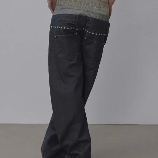 스컬프터 Beaded Layered Denim Pants  데님 팬츠 M