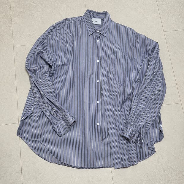 스트라이프 오버핏 셔츠 (S, 100-105)