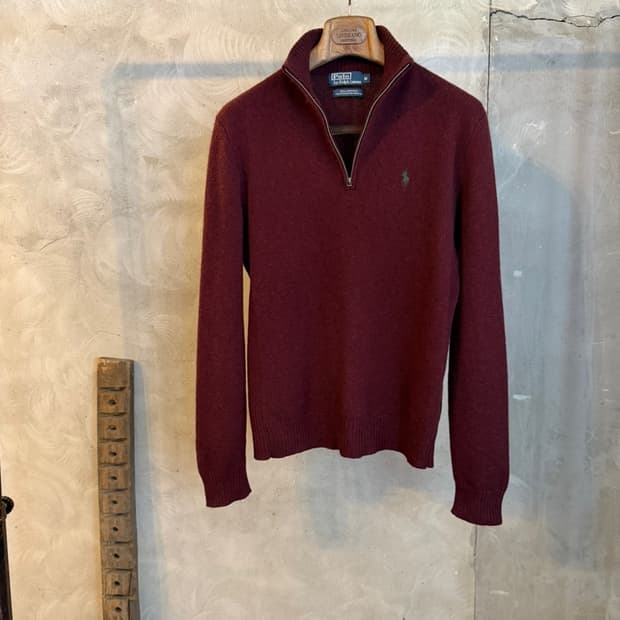 폴로 랄프로렌 짚업 니트 슬림100