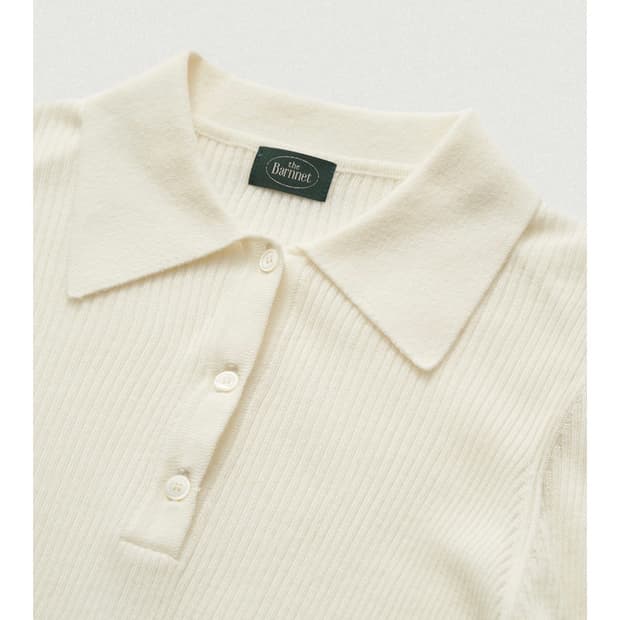 [새상품] 더바넷 폴로 니트 아이보리