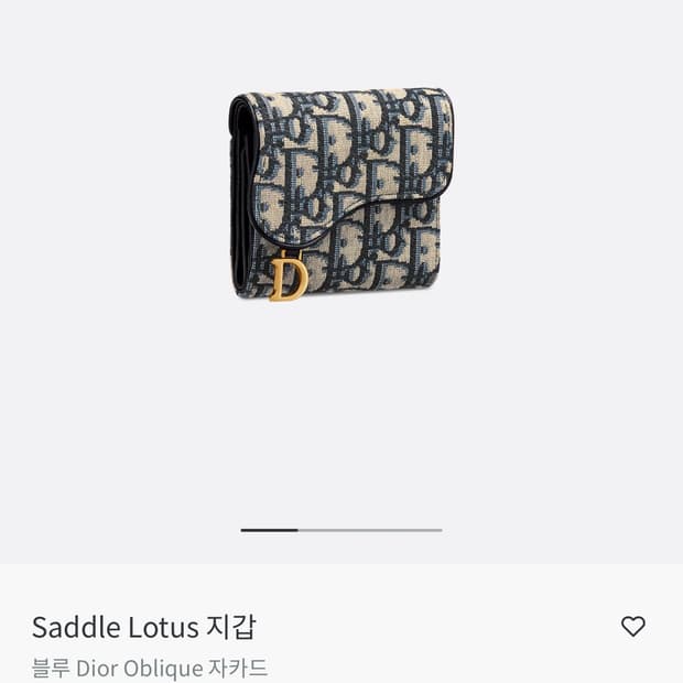 디올 Saddle Lotus 지갑
