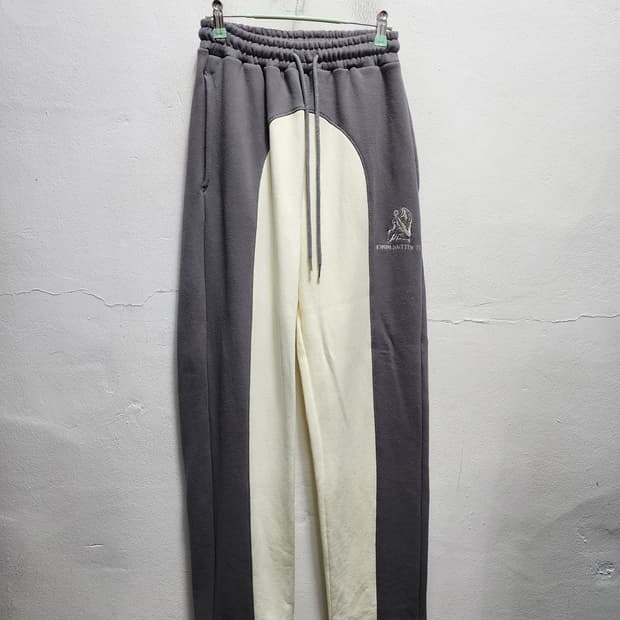 (새상품) From nuttin to 배색 와이드 스웻팬츠