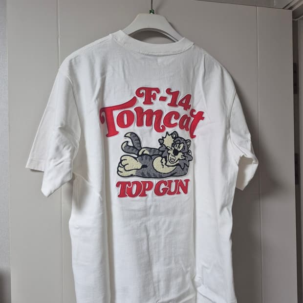 아비렉스 반팔티 탑건 F-14 톰캣 반팔 티셔츠 화이트