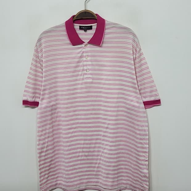 (XL) 까날리 반팔 카라티 단가라 PK 폴로 티셔츠 이태리판 