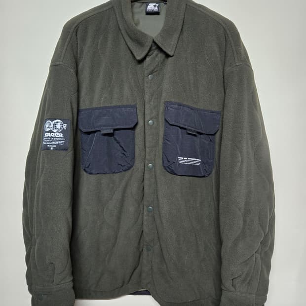 스타터 플리스 자켓 L 올리브