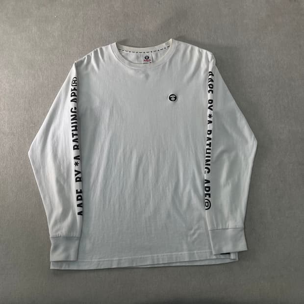 100 Aape 베이프 사이드라인 롱슬리브 티셔츠