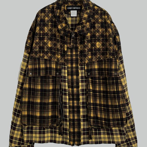 이세이 미야케 체크 자켓