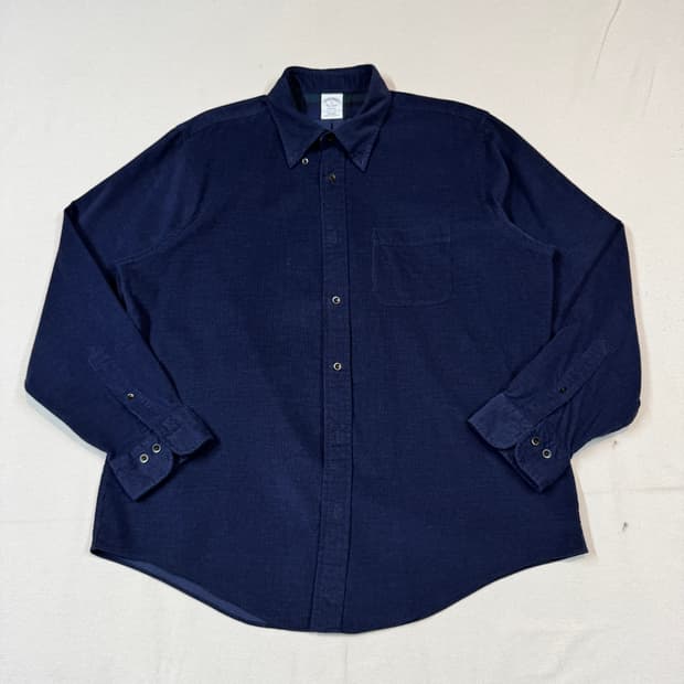 XL) 브룩스 브라더스 네이비 코듀로이 셔츠