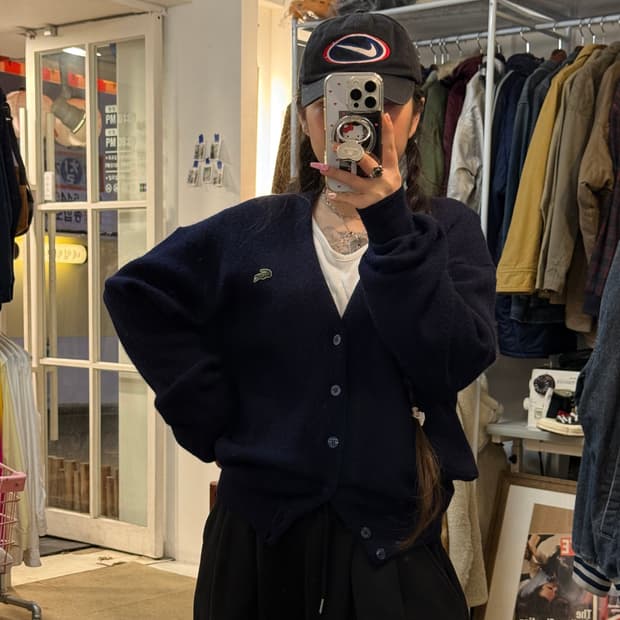라코스테 80s 서광 네이비 가디건