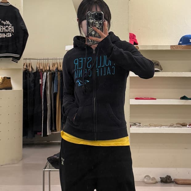 홀리스터 캘리포니아 그래픽 후드집업 네이비 U1420