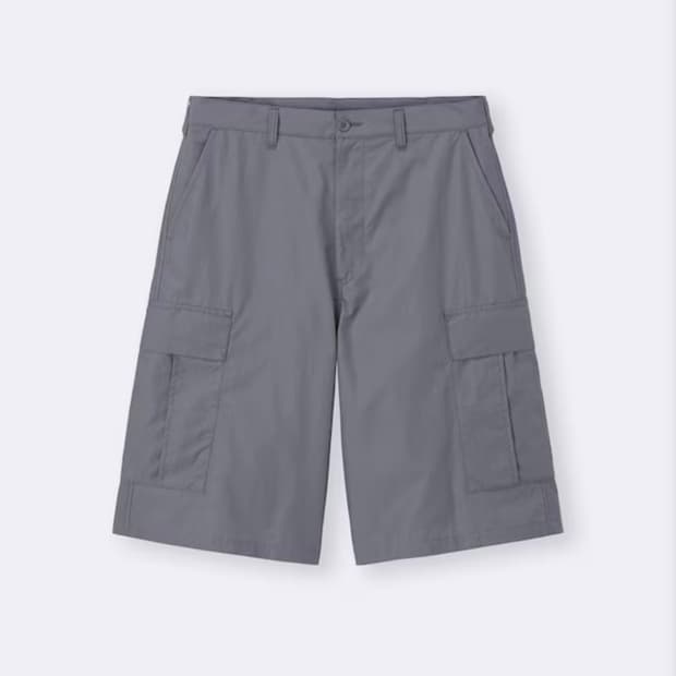[XL/34~36] GU 카고 배기 쇼츠 팬츠 반바지 그레이
