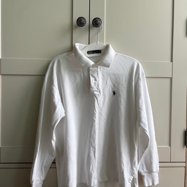 폴로 카라 화이트 롱슬리브