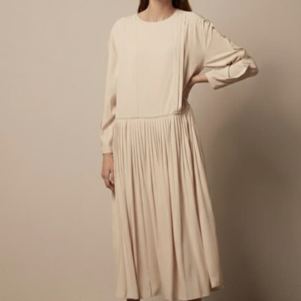 비뮤즈맨션 플리츠 롱원피스 44~55사이즈