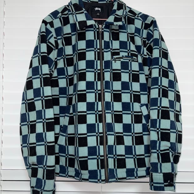 스투시 체커보드 퀄팅자켓