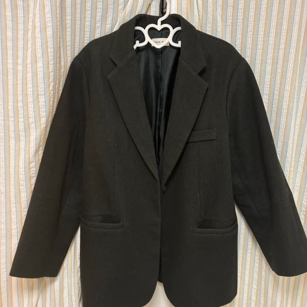  빈티지 카키 하프코트,자켓