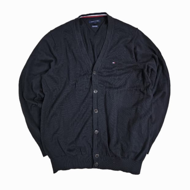 [XXL] 타미힐피거 네이비 코튼 니트 가디건