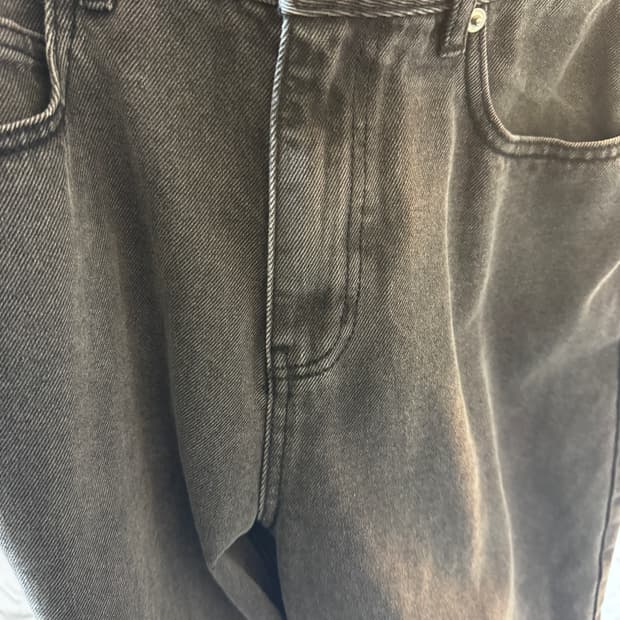 토피 벌룬핏 데님 와이드 팬츠 다크그레이 S 5cm기장추가