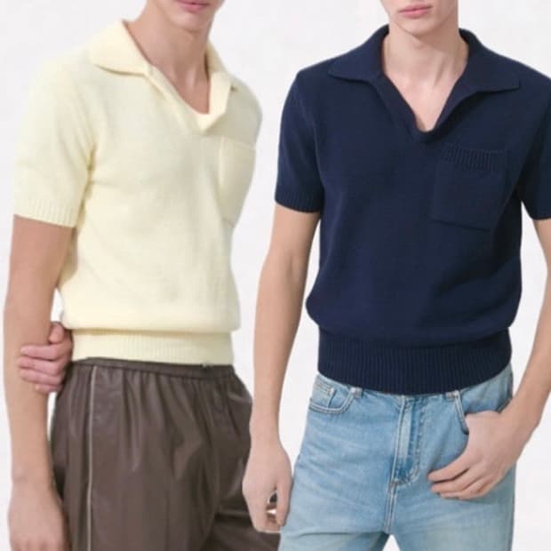 (구매)(100) 시스템옴므 26ss 하프슬리브 니트탑