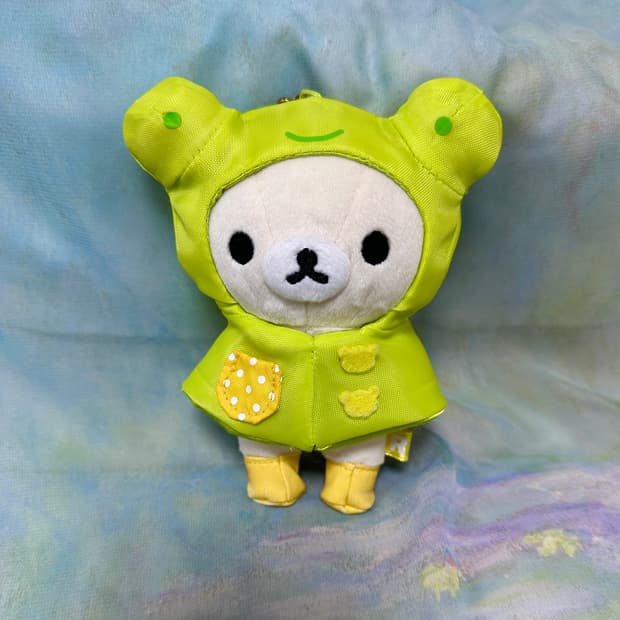 산엑스 레어 한정 리락쿠마 코리락쿠마 개구리 비옷 우비