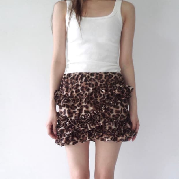 세틀포문 레오파드 스커트