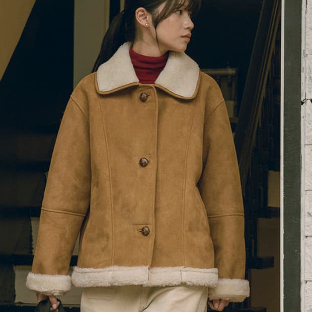 [희귀템✨] 반원 아틀리에 03725 칼라 하프 무스탕