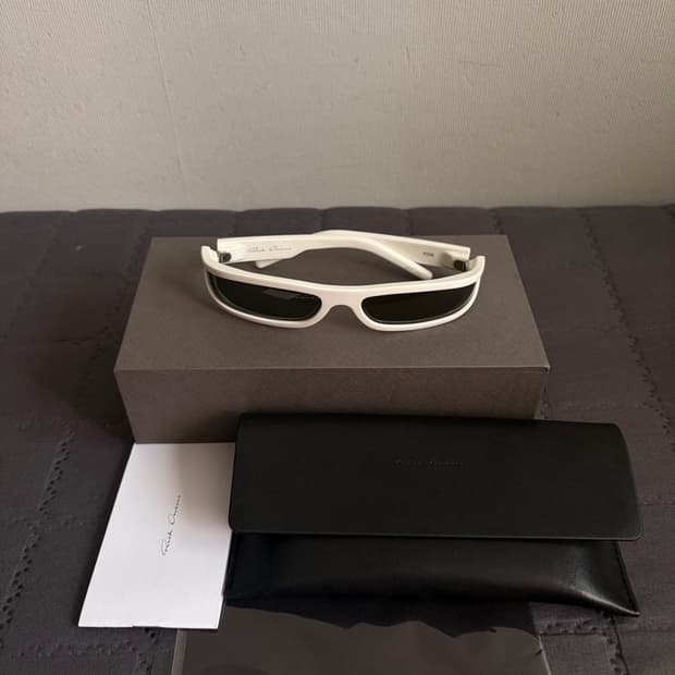 RICK OWENS FOG SUNGLASSES WHITE