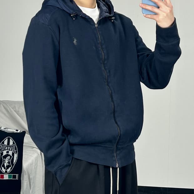 폴로 랄프로렌 네이비 나일론 후드 집업 L  