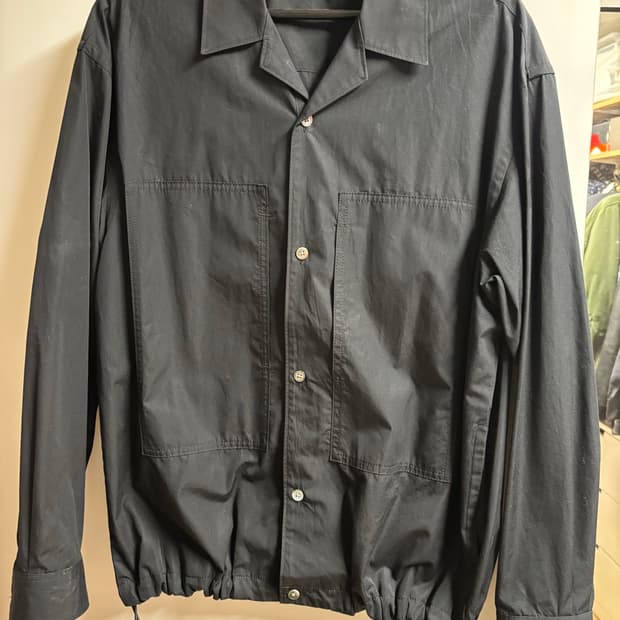 [M] 유니클로 질샌더 +J 오버사이즈 더블포켓셔츠 블랙