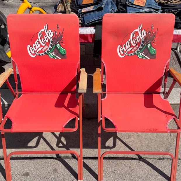 빈티지 소품 1998년 코카콜라 폴딩 체어
