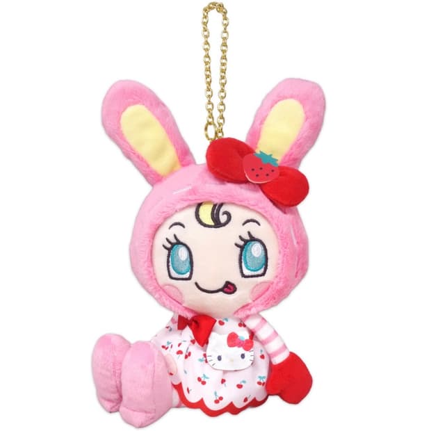 헬로키티 메조피아노 콜라보 베리에 토끼 마스코트 키링
