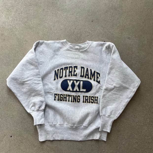 빈티지 챔피온 리버스위브 그레이(네이비/옐로)