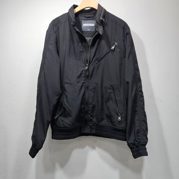 버커루(BUCKAROO) 블랙 바람막이 블루종 점퍼 XL