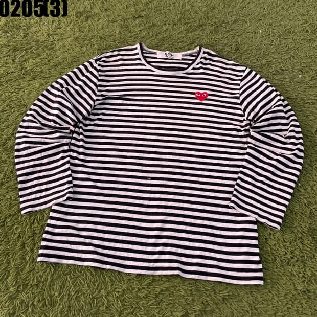 꼼데가르송 스트라이프 긴팔티셔츠