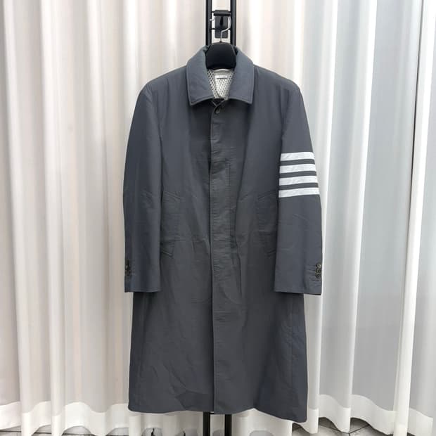 [백화점판 / 100] 톰브라운 립스탑 사선완장 코트