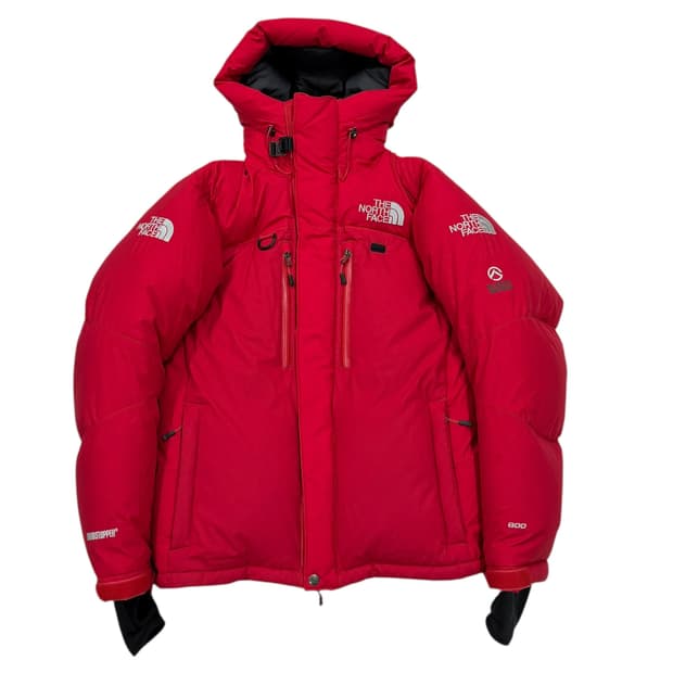 노스페이스 대장급 히말라야 써밋 윈드스토퍼 패딩 파카 레드 M 95