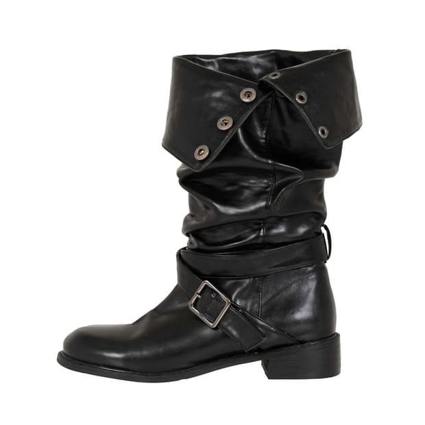 시너진(SYNERJYN) FOLDED BUCKLE BOOTS-BK