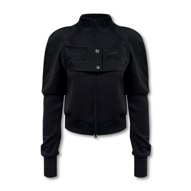 0104 FLAP EMBROIDERY JERSEY ZIP-UP