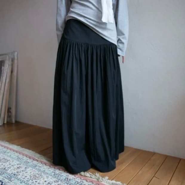 (구매) 오무수히 스커트 pure shirring flare skirt