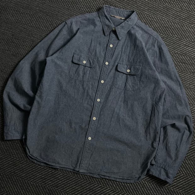 유니폼브릿지 아메카지 샴브레이 데님 셔츠 y 4091